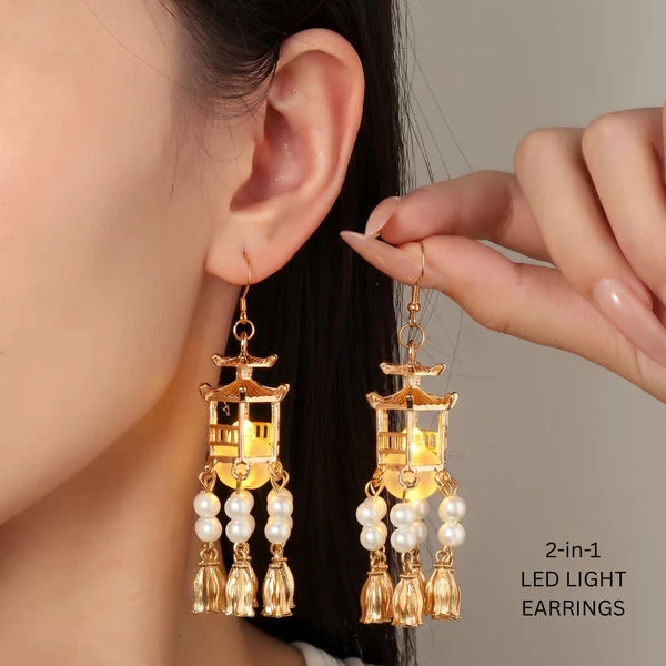 Pagoda Lantern LED Light Earrings