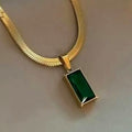 Royal Green Herringbone pendant