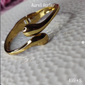 Gold Teardrop Open Cuff Bangle