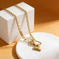 Chunky Chain Puffed Heart Necklace