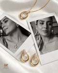 Teardrop Crystal Pendant & Earring Set